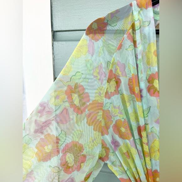 Savage x Fenty Free Spirit Floral Mesh Full-Length Robe Flower Power date M/L - Picture 4 of 8